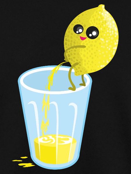 Zitrone pinkelt Limonade