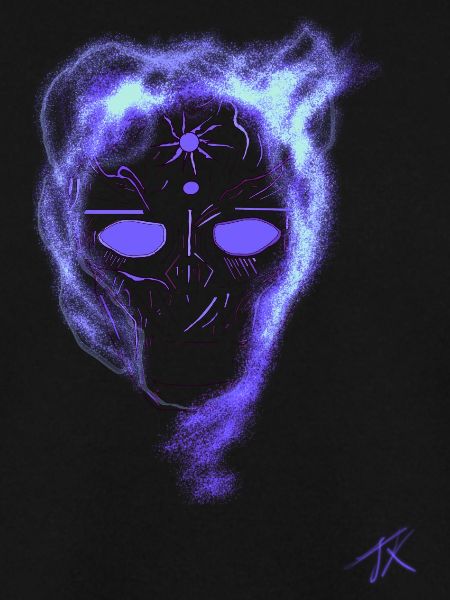 Wolfskopf in violet