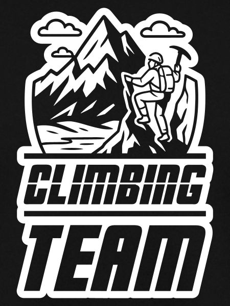 Mountaineering Team Climbing