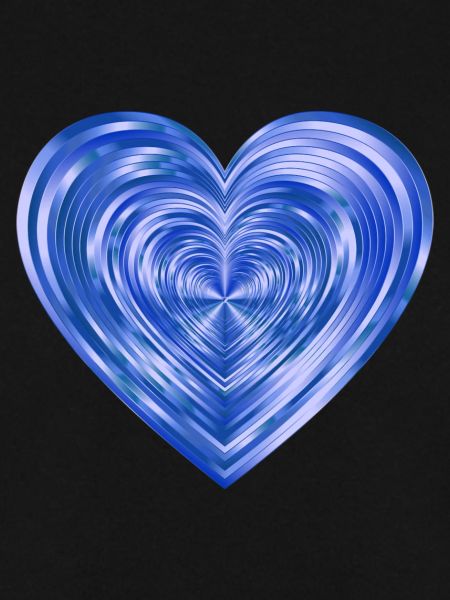 Glaenzendes Herz blau