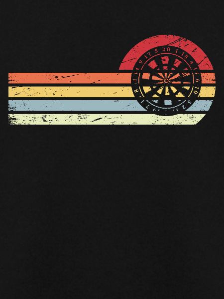 Retro Linien - Kreis - Dartscheibe -
