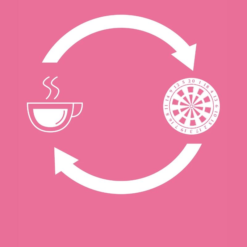 Laden der Pfeile - Kaffee - Dartscheibe -