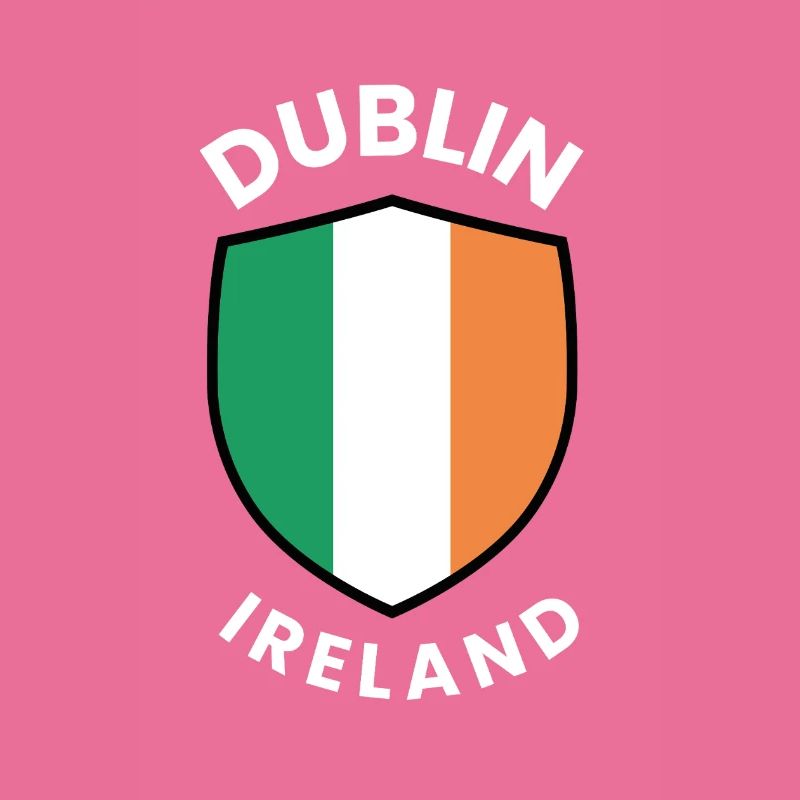 Dubliner Schild mit den Farben Irlands