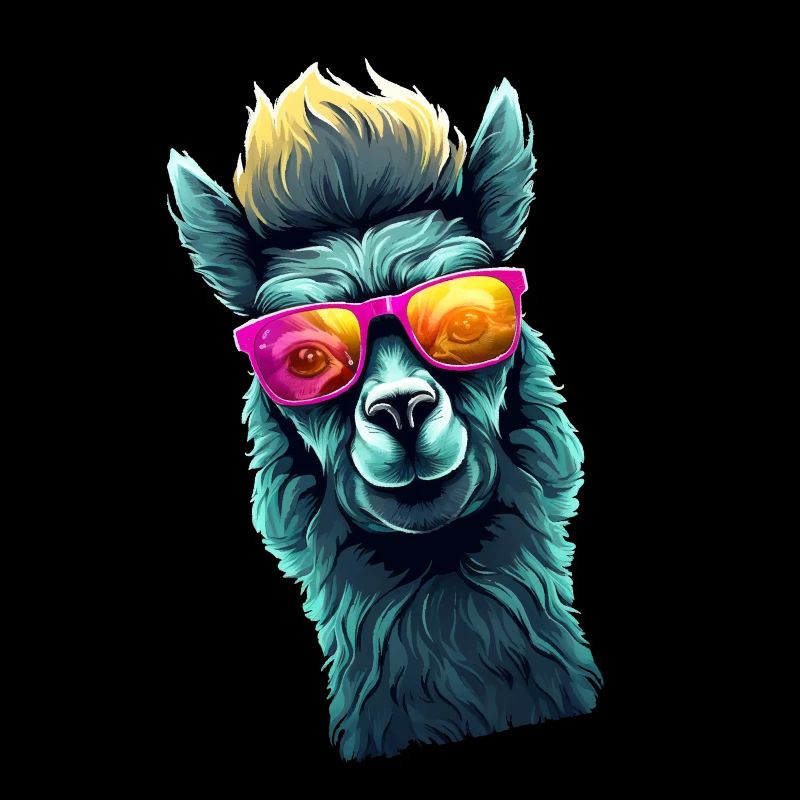 Lama mit Sonnenbrille