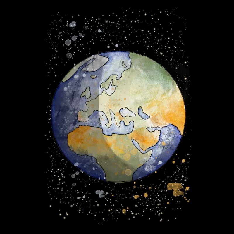 Globe d’illustration d’aquarelle