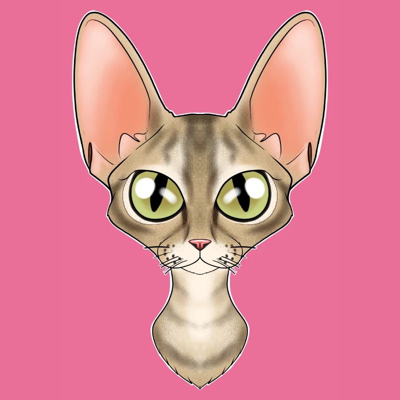 Cat Lover I Cat Face I Devon Rex Cat