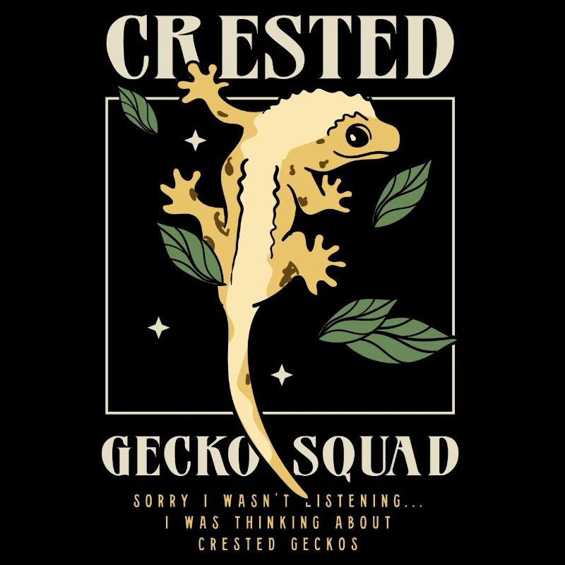 Crested Geckos Cute Lizard Tropic Animal Reptiles