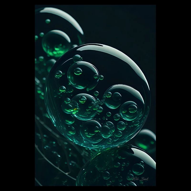 Bulles dans une bulle verte 2