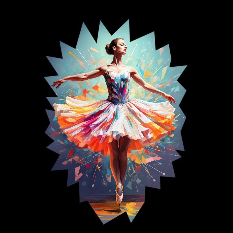 Balletttänzerin modern hyperfarben