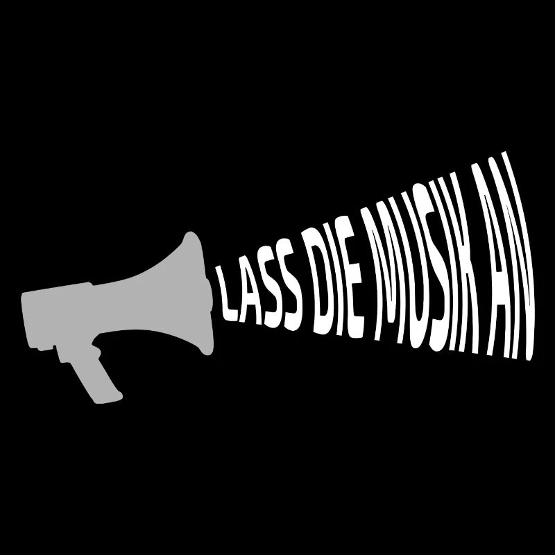 Megaphone Lass die Musik an - auf dunkel
