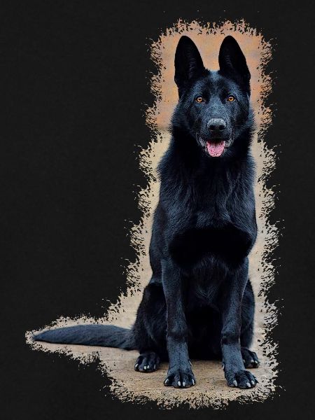 Schwarzer Schäferhund