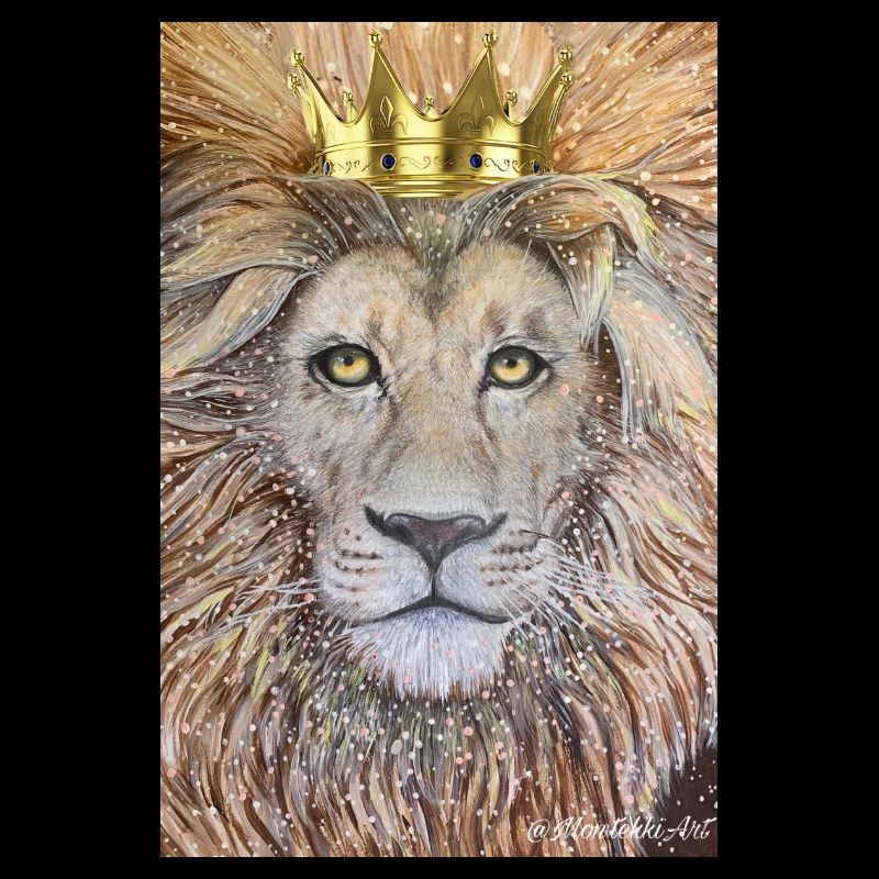 Der König. Löwe mit Krone