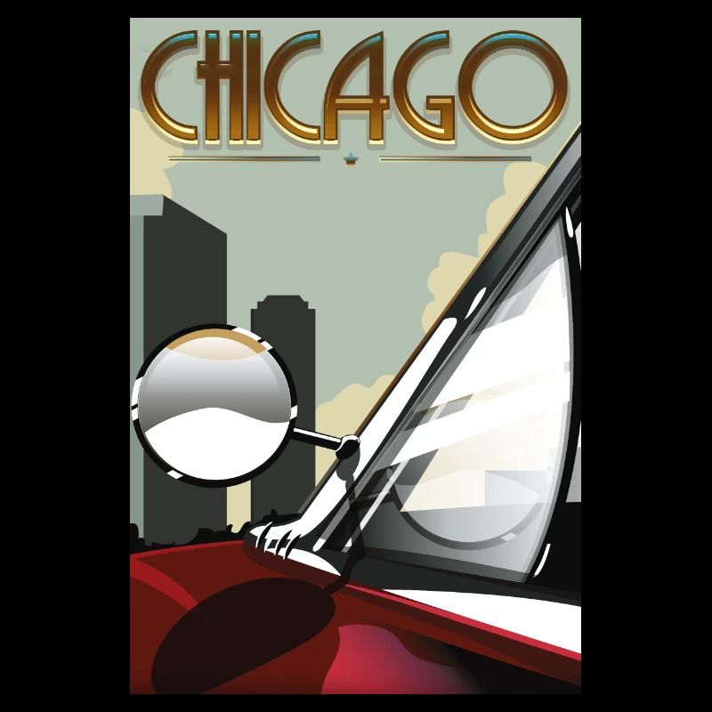 Chicago Car Travel Poster