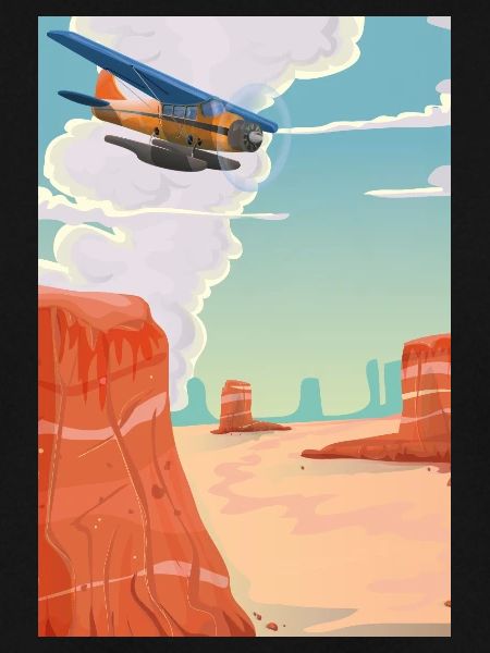 Karikatur Grand Canyon