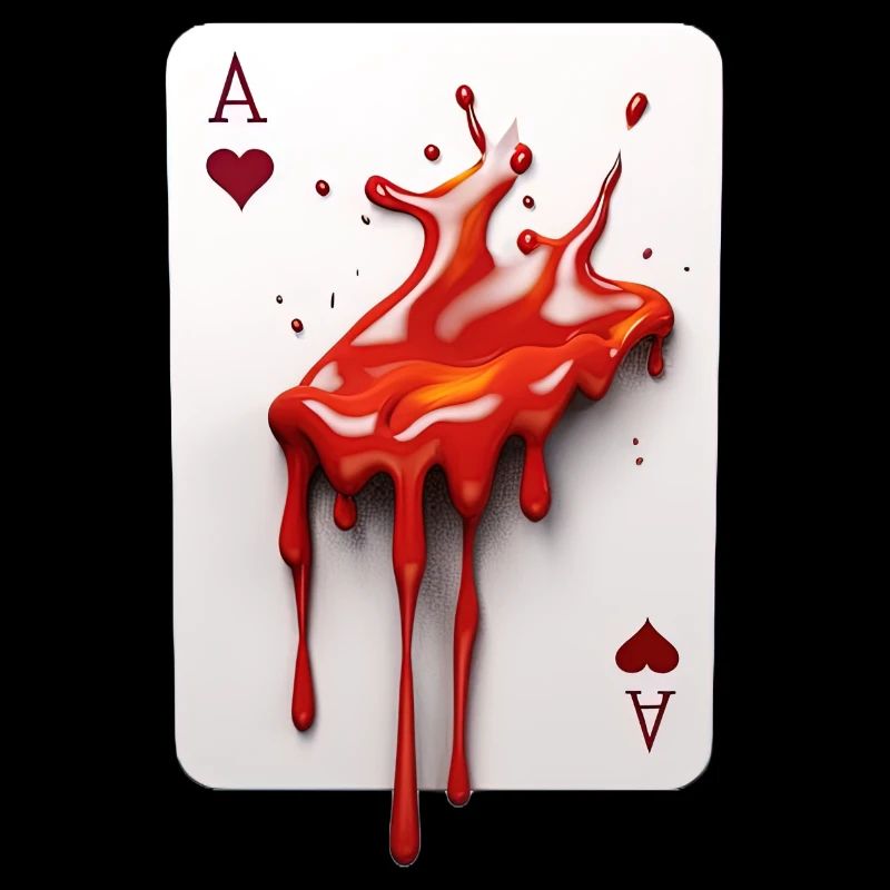 Blutige Pokerkarte