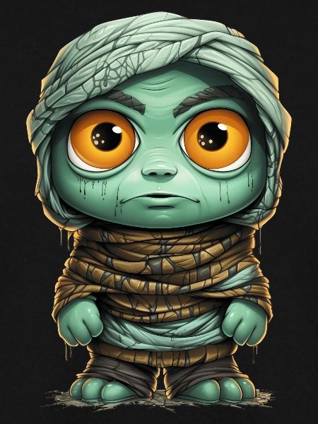 Halloween Spooky Cartoon Mummy