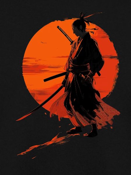 Samurai im Abendrot