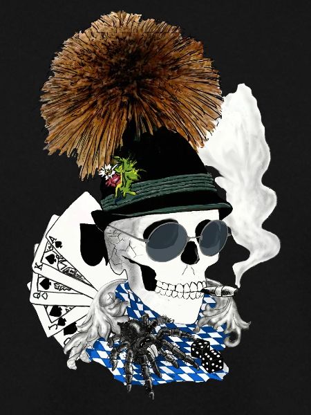 Wiesnskull mit Brille