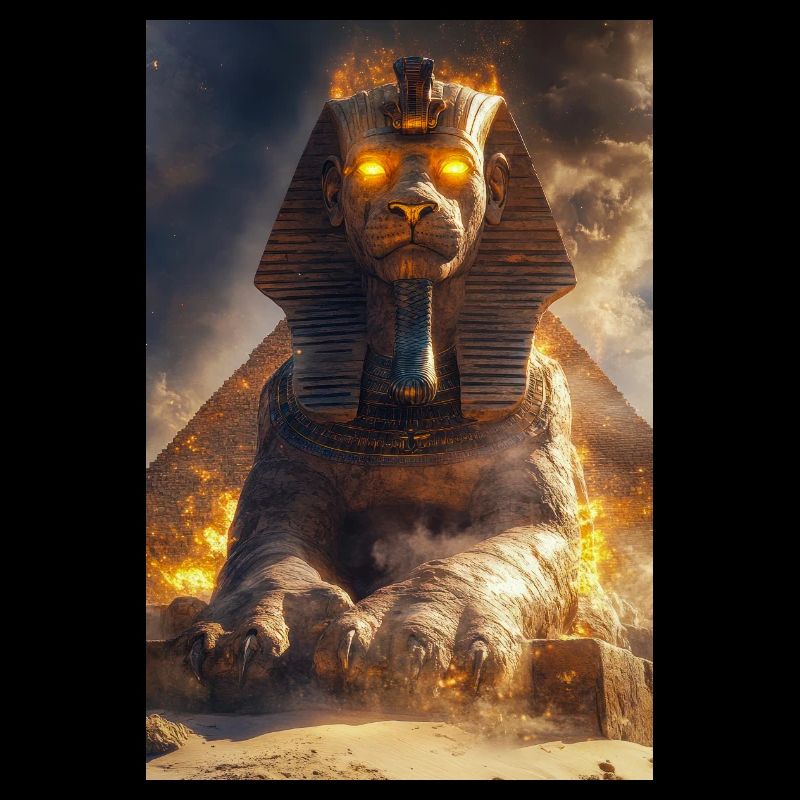 Sphinx de feu éveillé