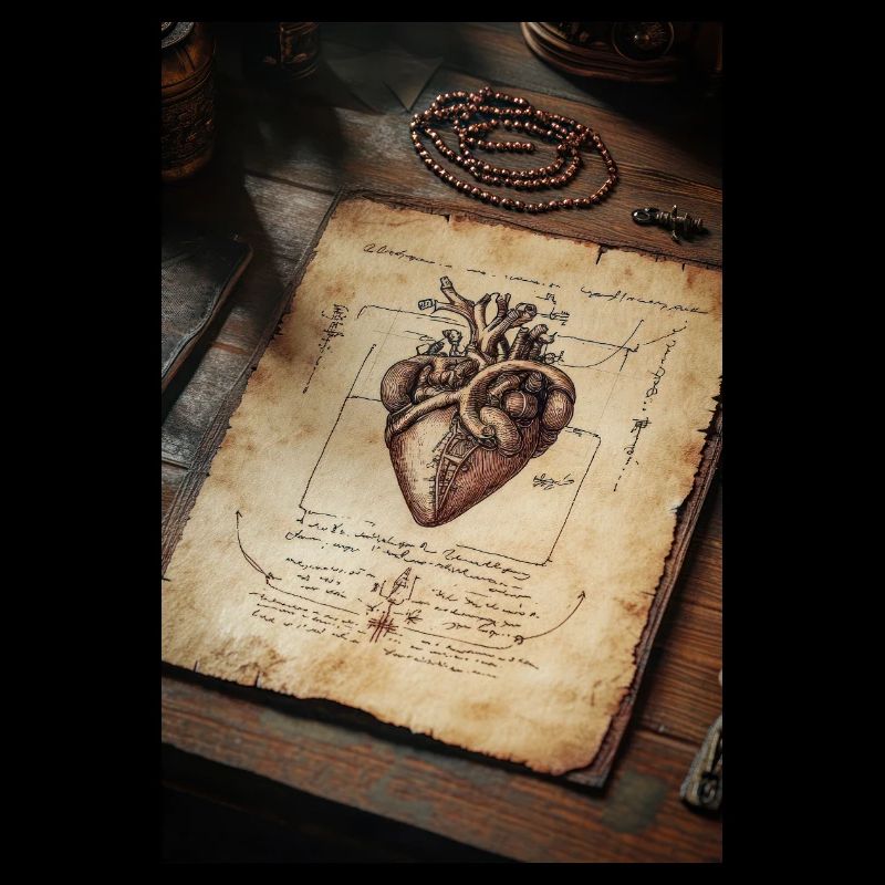 Anatomie des Herzens Skizze