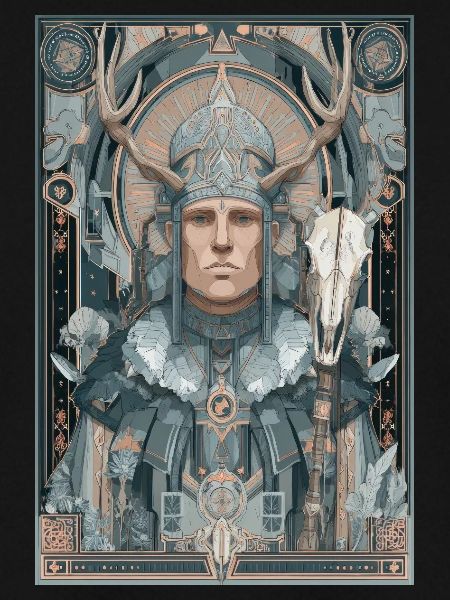 Geweih-Krieger Jugendstil