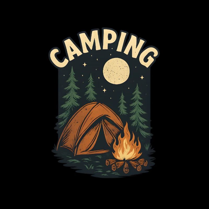 Camping Nacht im Wald