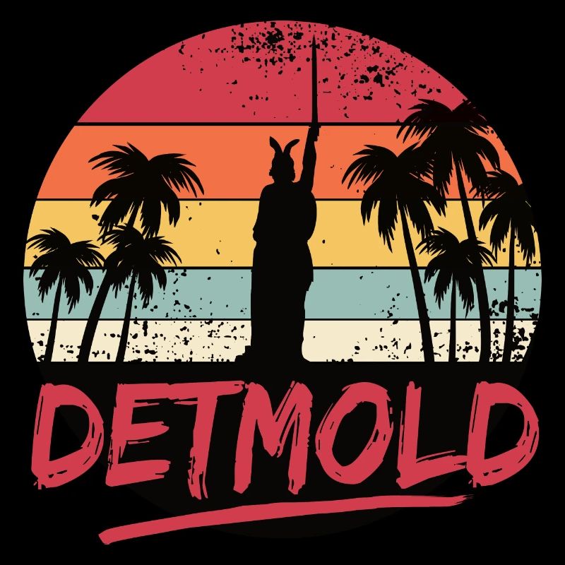 Detmold Hermannsdenkmal Retro Vintage Sunset