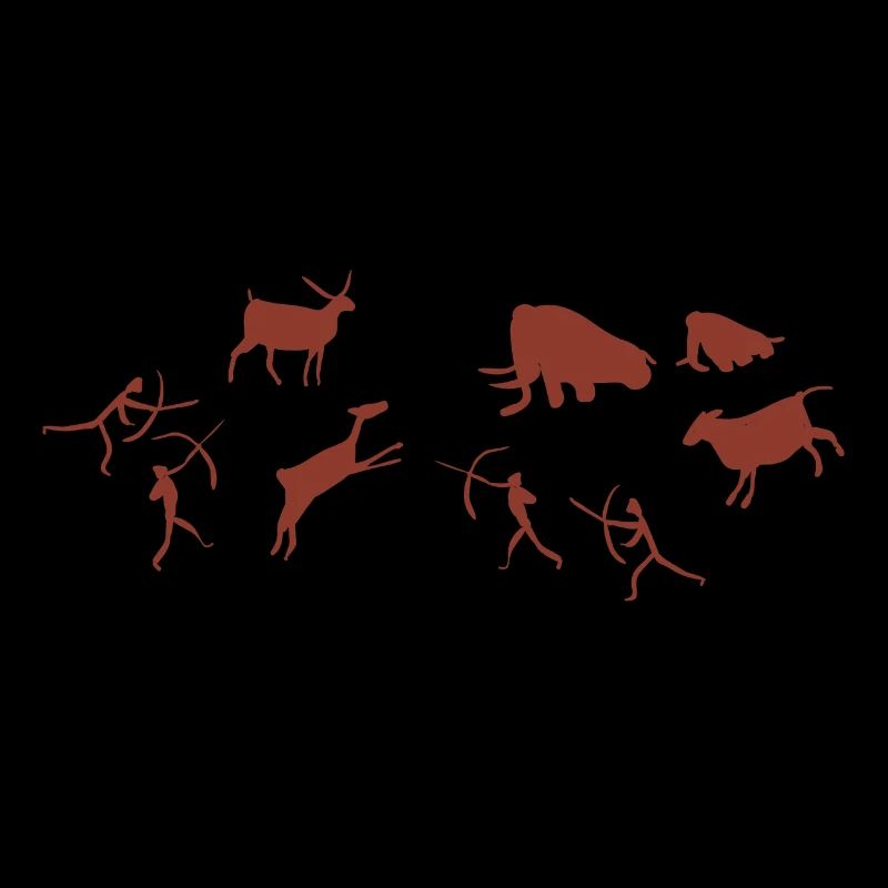 Meat Lover Cave Drawings Funny BBQ