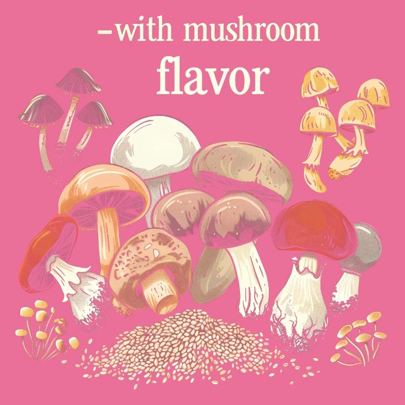 Avec un design de saveur de champignon