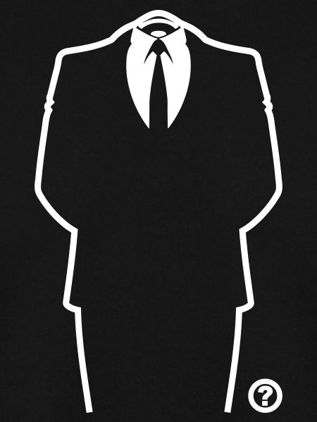 Anon Anzug Hacker Maske Shirt