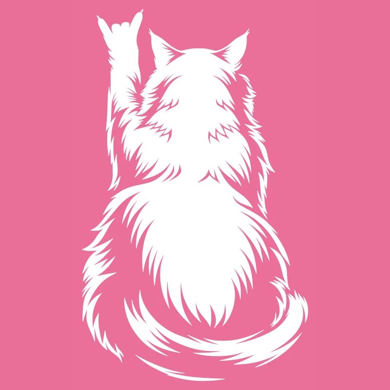 Rock Cat Back View – Devil Horns