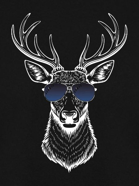Reh mit Sonnenbrille