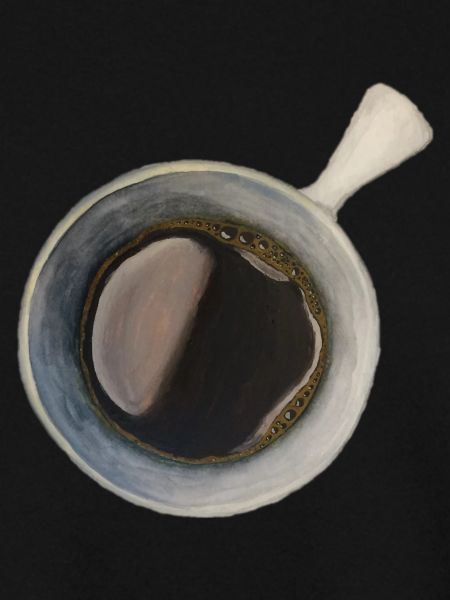painted coffee pot