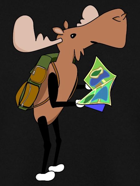 Moose Comic Hiking Map