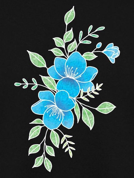 Blaue und weiße Blume