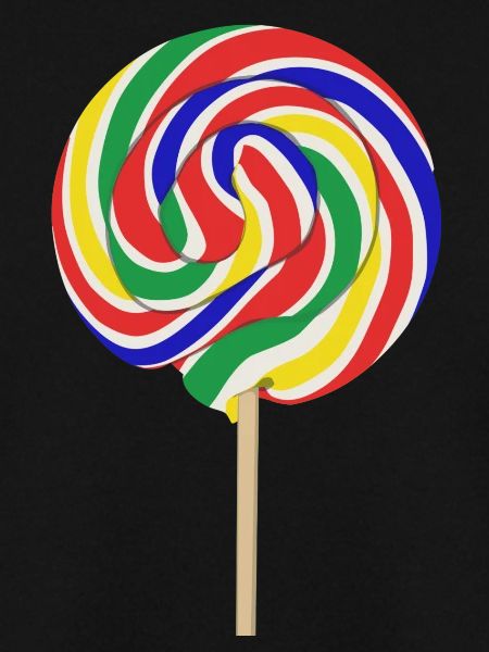 Bunter Lolli mit Stiel
