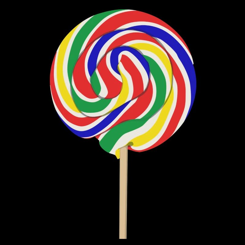 Lolli coloré avec tige