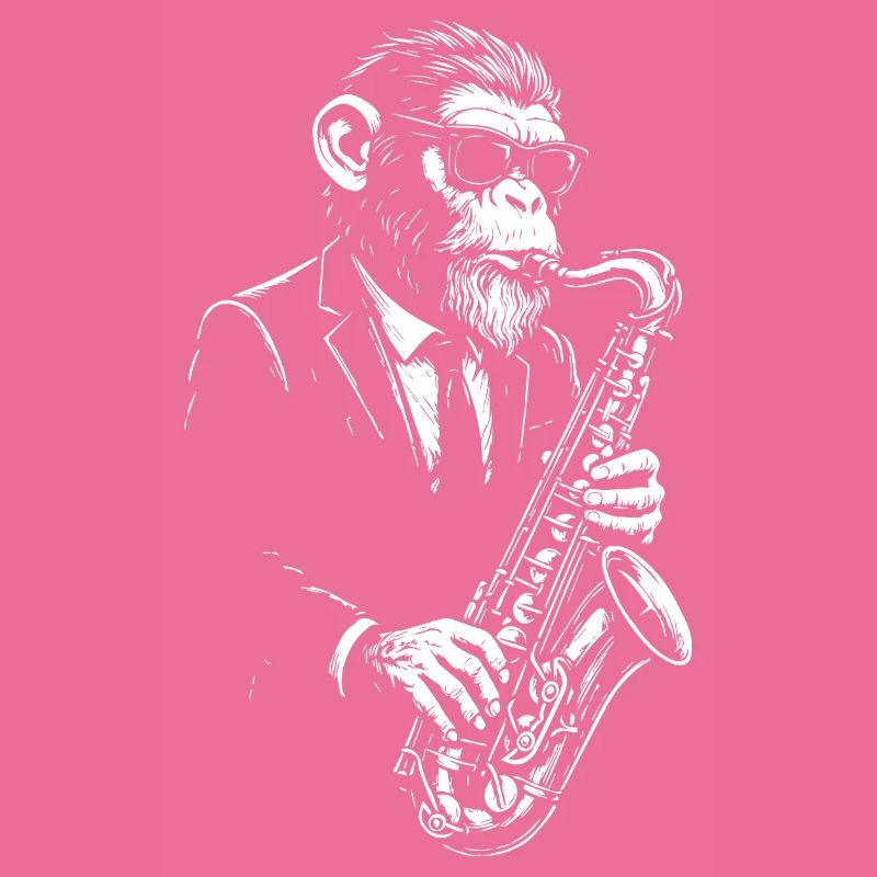 Jazz-Saxophon-Affe im Anzug