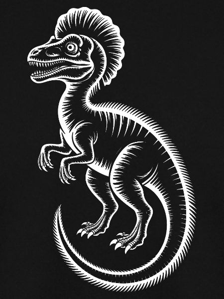 Velociraptor Linienzeichnung