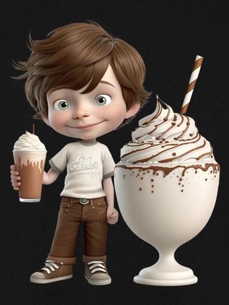 Lächelnder Junge - MILKSHAKE