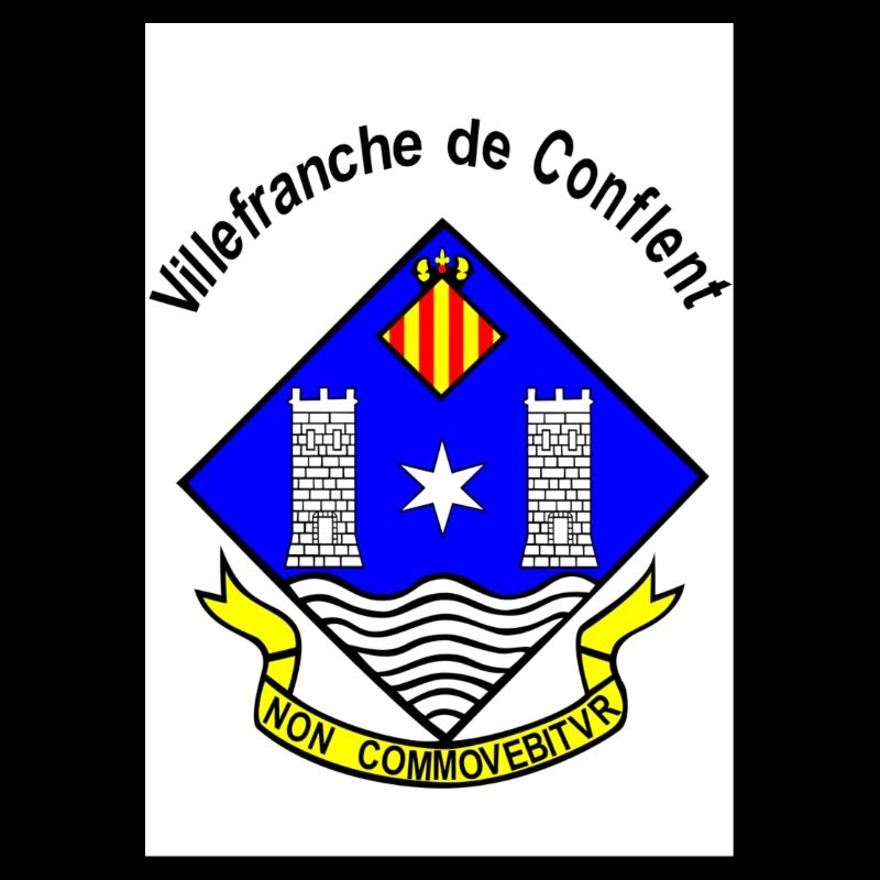 Wappen Villefranche de Conflent Blau