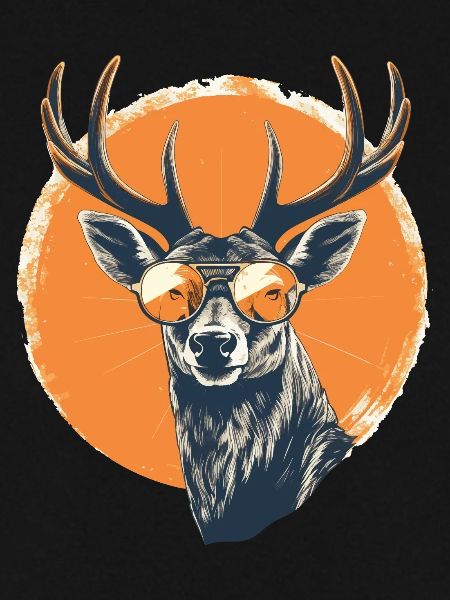 Hirsch Sonnenbrille Reh Rotwild