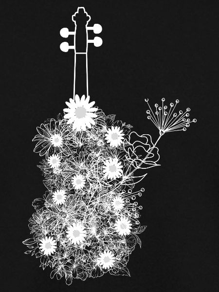 blumige Geige Geschenkidee