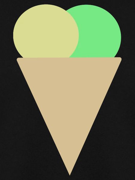Eis in der Waffel