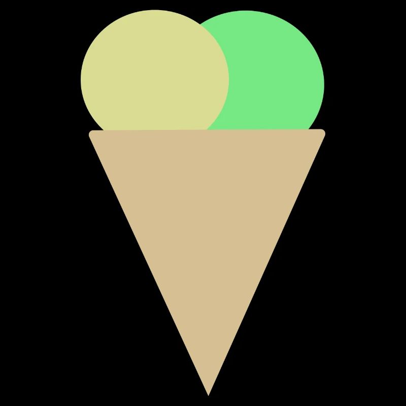 Eis in der Waffel