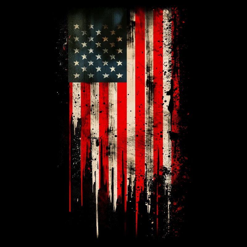 Drapeau américain grunge