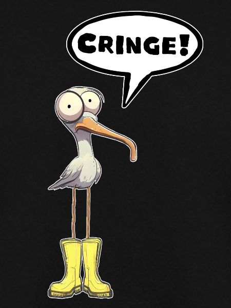 Seagull speech bubble embarrassment