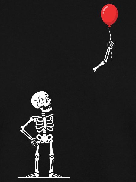 Ballon-Skelett Kunstmotiv