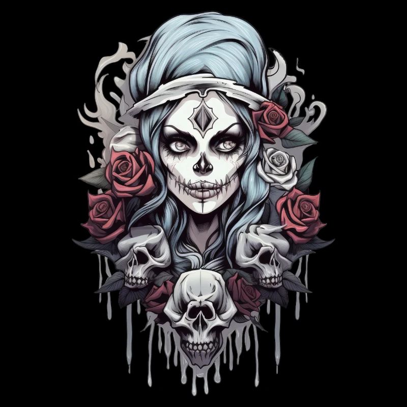 Gothic Rose Queen Illustration Graphic Beauty