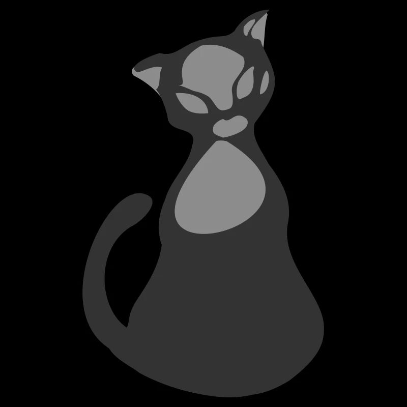 graue und schwarze Katze